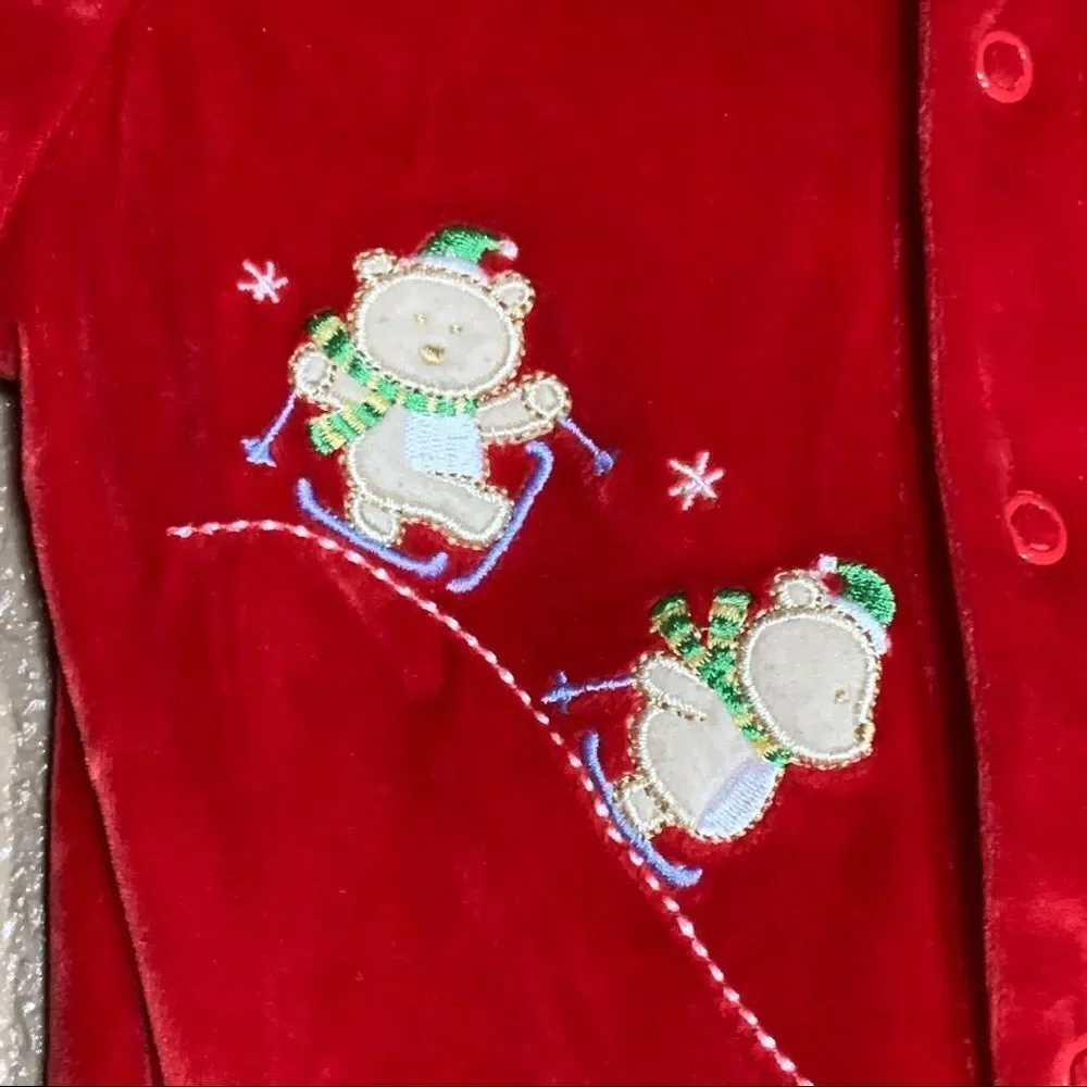 ‎Carters Baby’s 1st Christmas one piece footies
